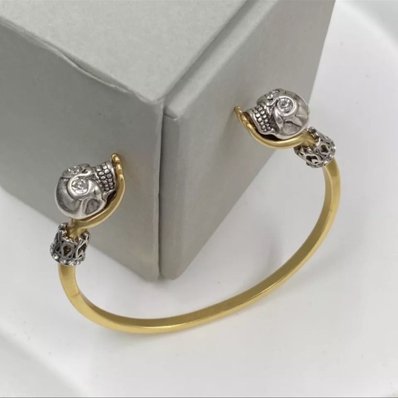 Alexander McQueen Skull Retro Adjustable Open Bracelet